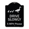 Signmission Designer Series-Drive Slowly 5 Mph Please W/ Duck & Ducklings Walking Grap, 24" x 18", BS-1824-9979 A-DES-BS-1824-9979 - alternate 1